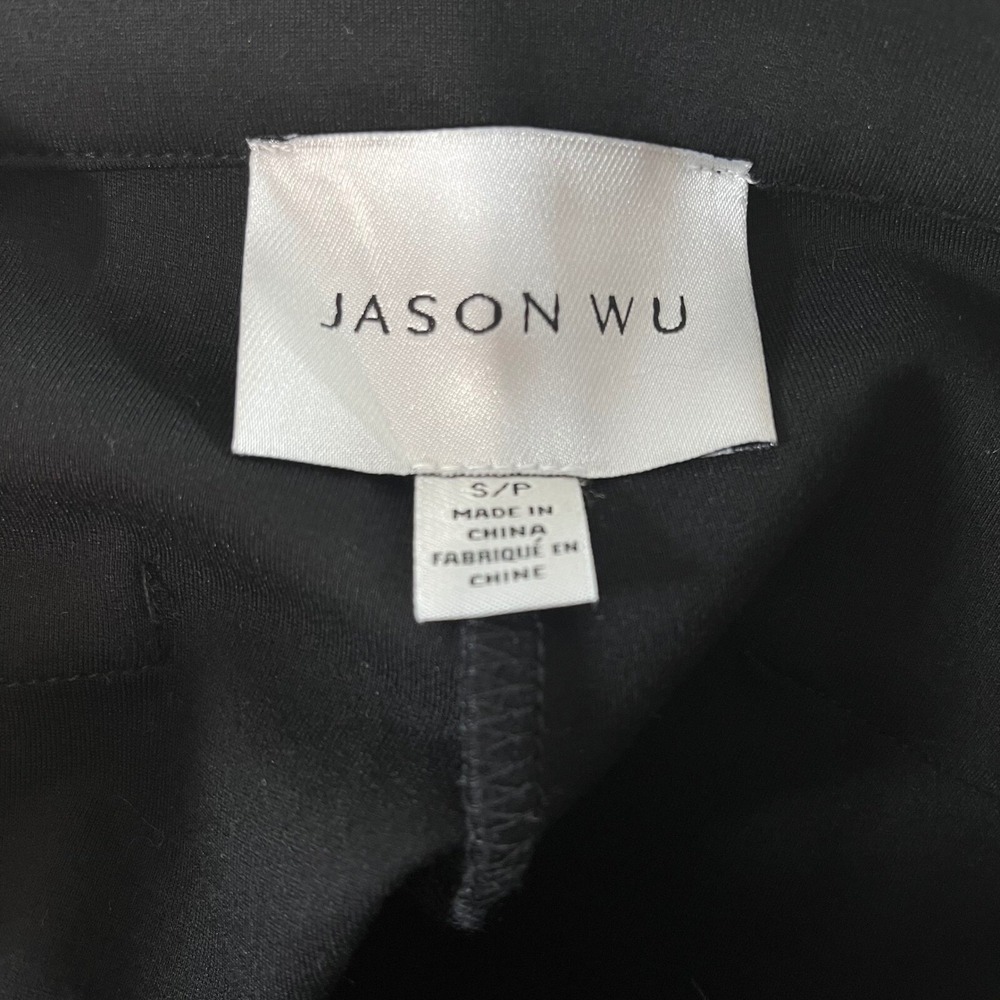Jason Wu Black Ponte Knit Front Seam Flare Leg Pull On Pants Size Small - Picture 4 of 5